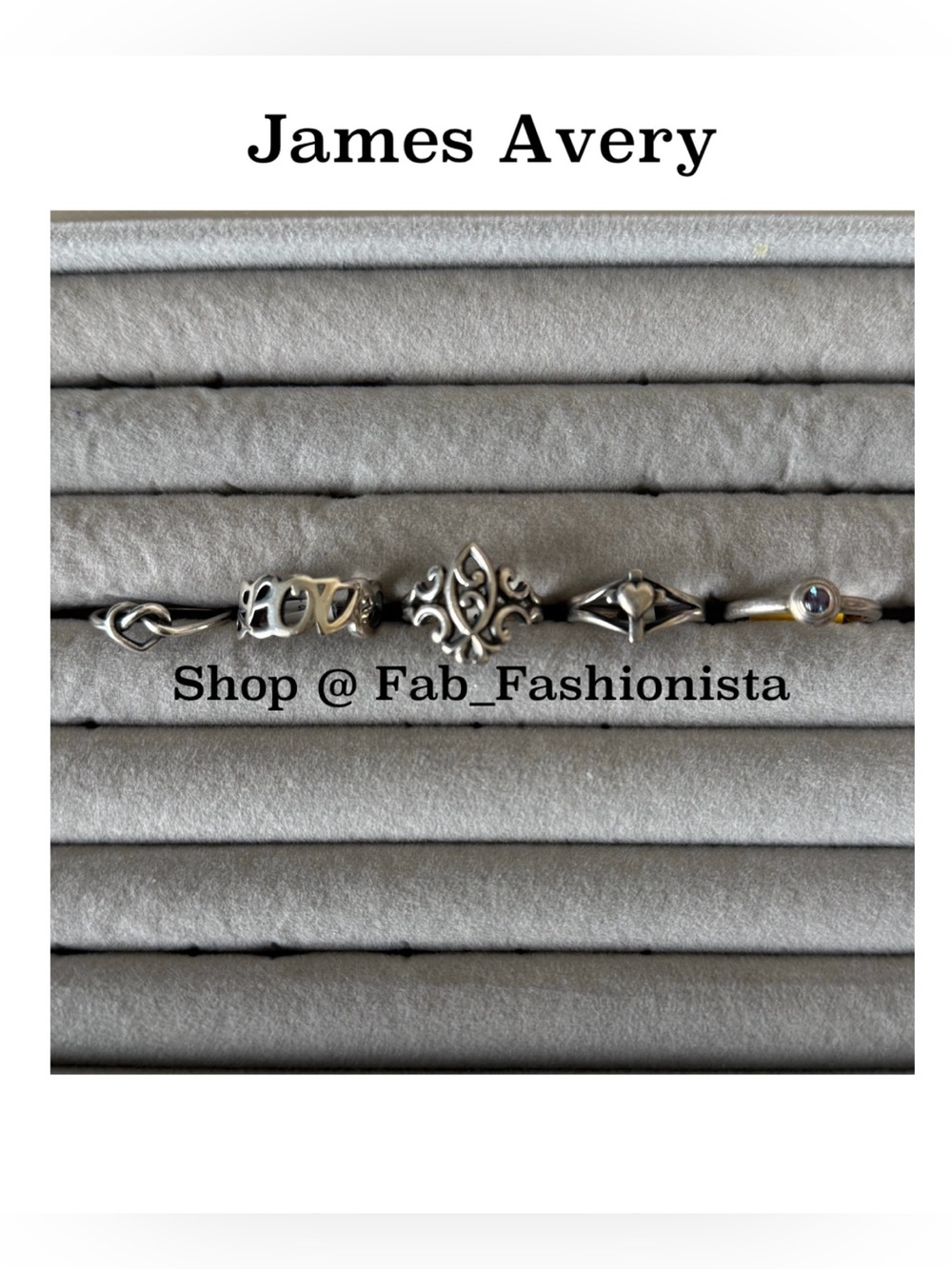 James Avery Sterling Silver ring bundle